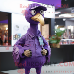 Purple Dodo Bird mascot...
