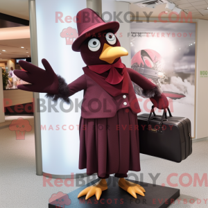 Maroon Crow Maskottchen...