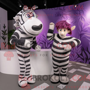 Lavendel Zebra maskot...