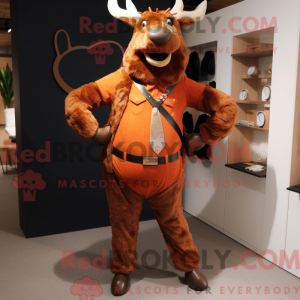 Rust Deer maskot kostyme...