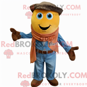 Brown Mango mascot costume...