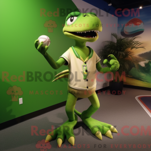 Limegrøn Dimorphodon maskot...