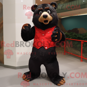 Red Spectacled Bear mascot...