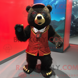 Red Spectacled Bear mascot...