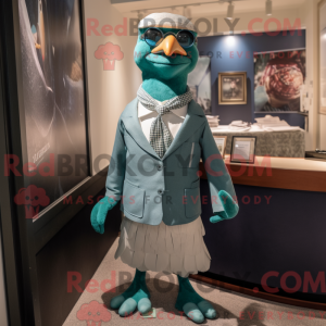 Teal Pigeon Maskottchen...