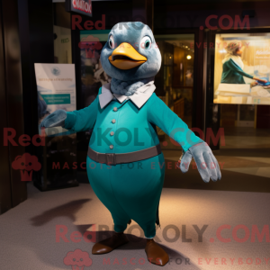Teal Pigeon Maskottchen...