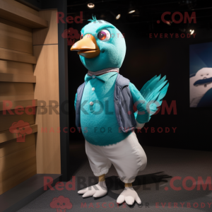 Postava maskota Teal Pigeon...