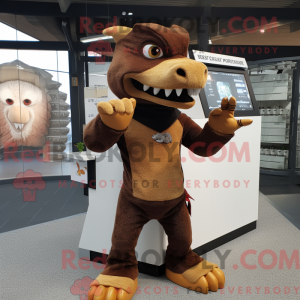 Brauner Drache Maskottchen...
