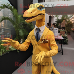 Gold Coelophysis mascot...