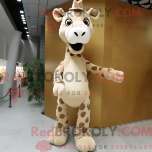 Beige Giraffe mascot...