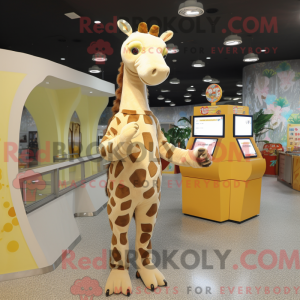 Beige Giraffe mascot...