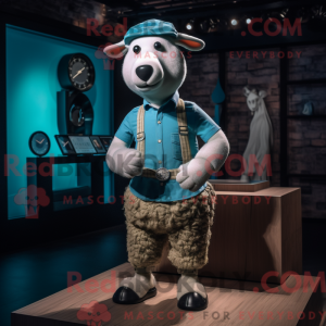 Cyan Schaf Maskottchen...