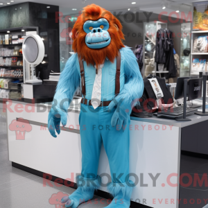 Sky Blue Orangutan mascot...