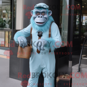 Sky Blue Orangutan mascot...