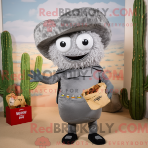 Gray Tacos mascot costume...
