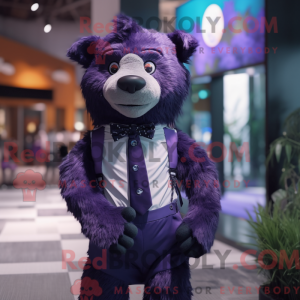 Purple Sloth Bear mascot...