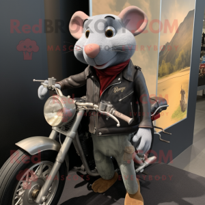 Grijs Ratatouille mascotte...