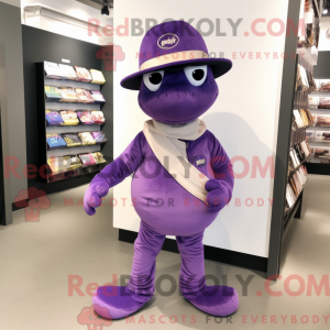 Purple Snake mascot costume...