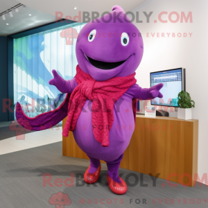 Magenta hvalmaskotkostyme...