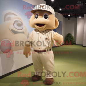 Beige baseball handske...