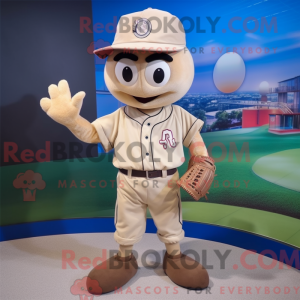 Beige Baseball Glove mascot...