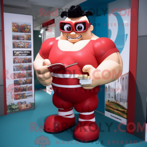 Postava maskota červeného...