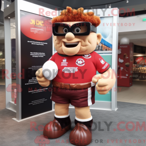 Red Strongman mascot...