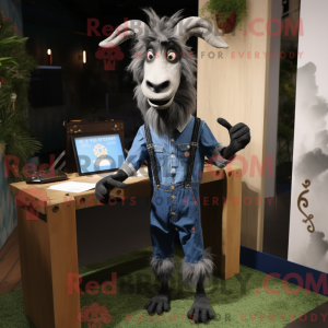 Black Goat mascot costume...