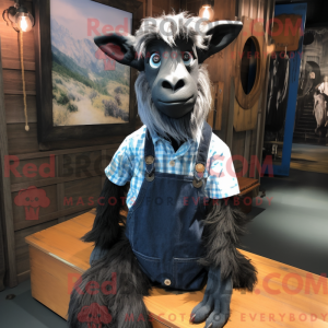 Black Goat mascot costume...