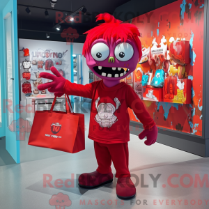 Red Undead mascot costume...