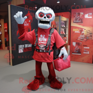 Red Undead maskot kostume...