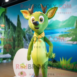 Olive Deer Maskottchen...