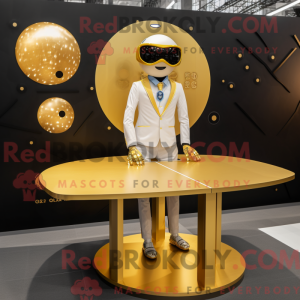 Gold Ping Pong Table mascot...