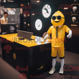 Gold Ping Pong Table mascot...