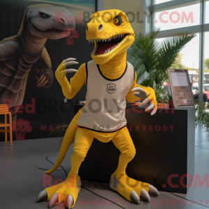 Gul Deinonychus maskot...