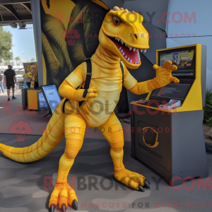 Yellow Deinonychus mascot...
