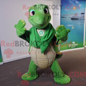 Grøn havskildpadde maskot...