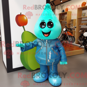 Turquoise Pear mascot...