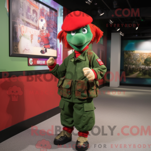 Red Green Beret mascot...