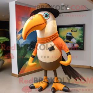Tan Toucan mascot costume...