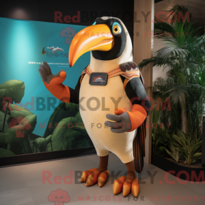 Tan Toucan mascot costume...