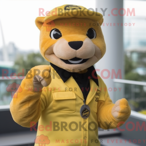 Yellow Jaguarundi mascot...