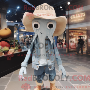 Cream Squid mascot costume...