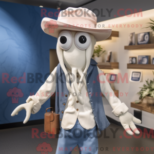 Cream Squid maskot kostume...