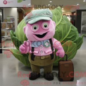 Pink Cabbage mascot costume...