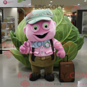 Pink Cabbage maskot kostume...