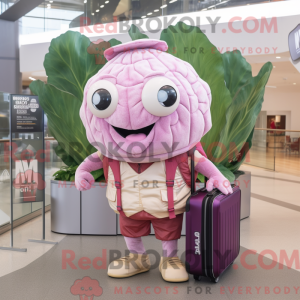 Pink Cabbage maskot kostume...