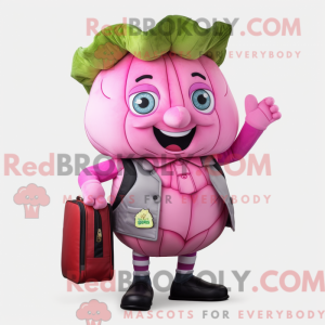 Pink Cabbage mascot costume...