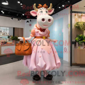 Peach Cow Maskottchen...