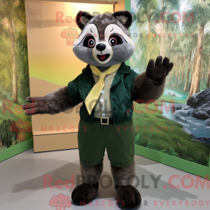 Olive Raccoon mascot...